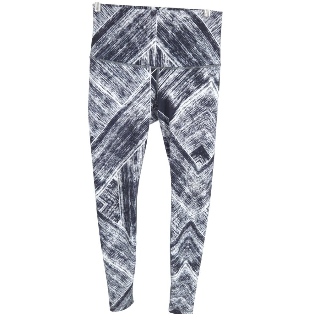 Lululemon Wunder Under Pant 7/8 Roll Down Heat Wave White Black ESTIMATED SIZE 4